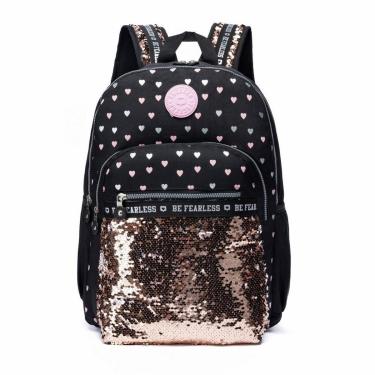 Imagem de Mochila Casual Escola Acolchoada Reforçada Espaçosa Feminina-Unissex