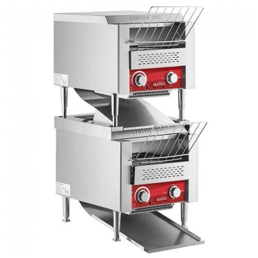 Imagem de Torradeira de Esteira Dupla Empilhada Avantco T1402S, Comercial, 3 Aberturas, 110V, 3500W, 600 Fatias por Hora