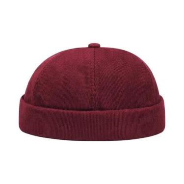 Imagem de Gorro Unissex De Corduroy À Prova De Vento, Minimalista, Em Cor Sólida