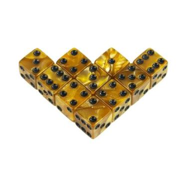 Imagem de Conjunto De Dados De Acrílico Marmorizado De 16mm Com 6 Lados Para Jog