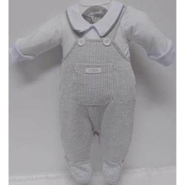 Imagem de Macacão Longo Jardineira Luxo Bebê Menino Lessababy B9355-Masculino