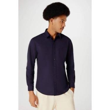 Imagem de Camisa Hering Básica Masculina Mangas Longas Em Tecido-Masculino