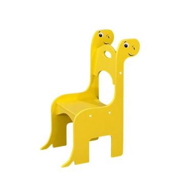 Imagem de Cadeirinha Infantil Dino MDF Estudo Desenho Brincadeira - Maraka Inter