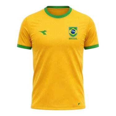 Imagem de Camiseta do Brasil Diadora Campione Masculina-Masculino