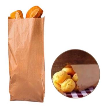 Imagem de Saco papel semi kraft 7,5 kg c/ 1000 un pardo paes salgados - JL EMBAL