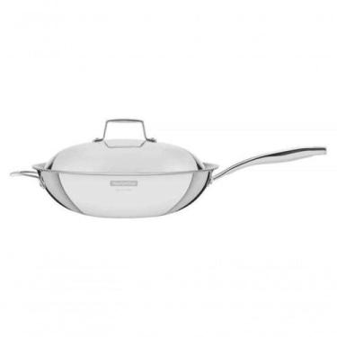Imagem de Wok Tramontina Grano 32cm Em Inox Com Corpo Triplo E Revestimento Inte