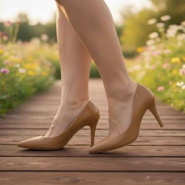 Imagem de Scarpin Feminino Preto Salto Fino Clássico Bico Fino Elegante Social C