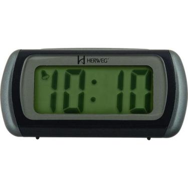 Imagem de Despertador Digital Preto Herweg 2916