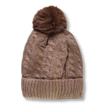 Imagem de Gorro marrom com pompom - Vila machado