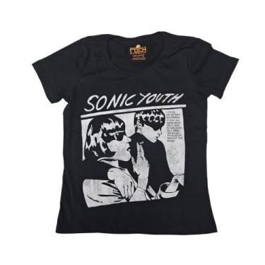 Imagem de Blusa Sonic Youth Camiseta Baby Look Banda de Rock Bo636 - Feminino, P