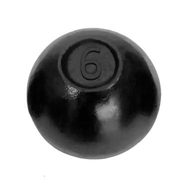 Imagem de Bola de Arremesso Ferro Fundido 6kg BATF6A Treinamento Funcional e Atletismo Preto Anilhas Fitness