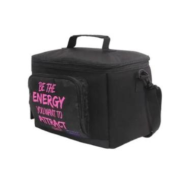 Imagem de Bolsa térmica cooler sport dmw 010302111081, PRETO E ROSA