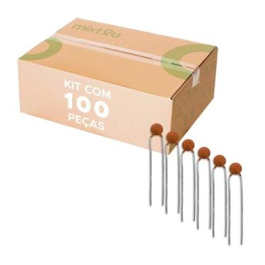 Imagem de 100x Capacitor Cerâmico Disco 10nF 50V 103 Alta Estabilidade - CHIPSCE