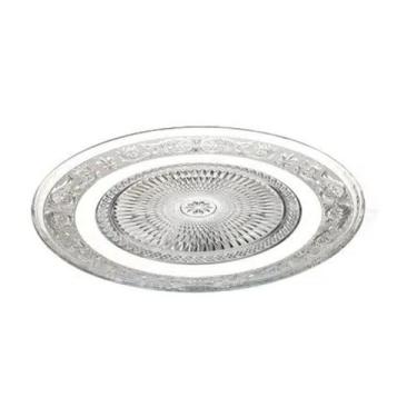 Imagem de Prato para Bolo de Vidro Cristal 32cm Centro de Mesa - UtilBazar