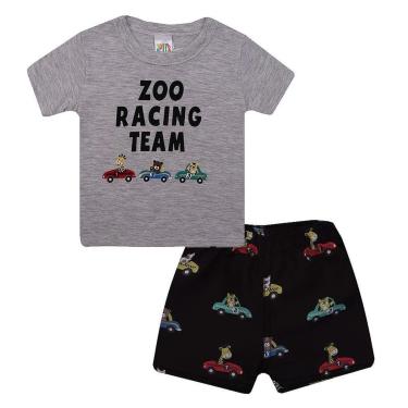 Imagem de Conjunto Bebê Masculino Camiseta e Bermuda Zoo Racing-Masculino