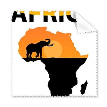 Imagem de Mapa da África Savanna Elefante Pano de Limpeza de Animais Silvestres Pano de Limpeza de Tela de Telefone