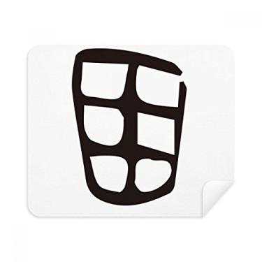 Imagem de Bone Inscription Chinês sobrenome Personagem Tian Pano de limpeza Limpador de tela 2 peças Tecido de camurça