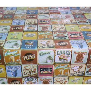 Imagem de Toalha Mesa Térmica Pvc Impermeável Retro 2,00 X 1,40