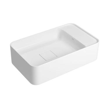 Imagem de Cuba de Apoio Deca Slim 50x30 L.43050.MD.17 Retangular com Mesa à Direita Branca