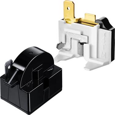 Imagem de Mudder Relé de partida PTC QP2-4.7 Relé de partida de geladeira de 1 pino e protetor de sobrecarga 6750C-0005P compatível com compressor de geladeira LG, 2 peças no total