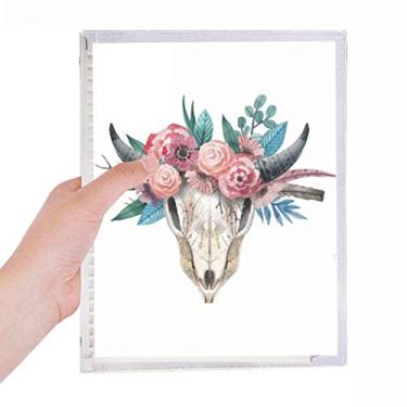 Imagem de Caderno com ilustração de ossos de ovelha, diário de folhas soltas, recarregável, papelaria