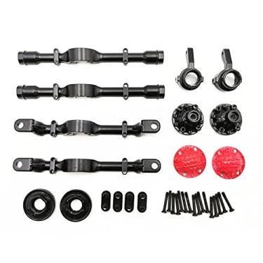 Imagem de MOOKEENONE 1 Set of RC Front and Rear Axle Bridge Housing with Drive Shaft Kits for WPL 4WD B-14 Truck 1/16