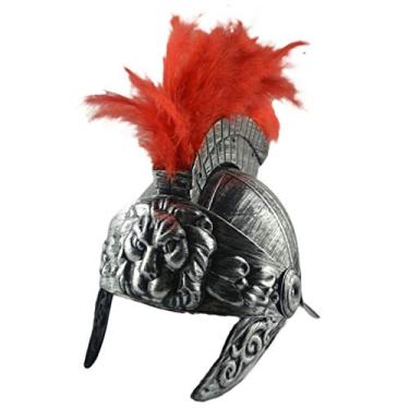 Imagem de Capacetes Romanos - Headwear romano destacável | Elmo de soldado de ouro durável com aparência autêntica elmo de guerreiro romano para adultos Veegap