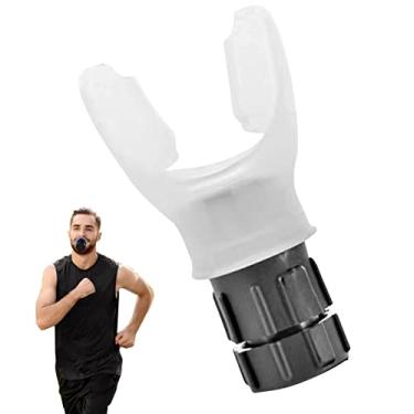 Imagem de Exercício de respiração para pulmões | Dispositivo Portátil de Exercitador de Fitness Respiratório | Treinador de exercícios de respiração profunda com resistências ajustáveis para aumentar Liushui