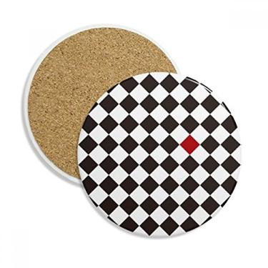 Imagem de Rhombus Line Art Grain Illustration Pattern Coaster Cup Mug Tabletop Protection Absorve Stone