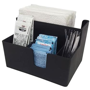 Imagem de Conjunto 18 Porta Sachês Guardanapos e Açúcar Organizadores Multiusos para Bancada Coza Preto