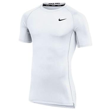 Imagem de Nike Camiseta masculina de manga curta com ajuste profissional, Branco, G