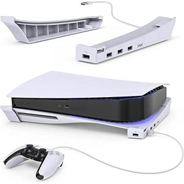 Imagem de Suporte Base Horizontal Carregador 4 USB Para PlayStation 5 Digital Ultra