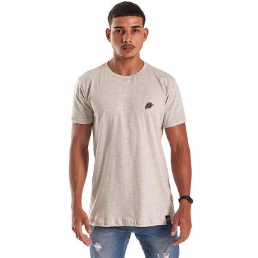 Imagem de Camiseta Slim Basics Over Off-White Mescla Patch Dourado-Masculino