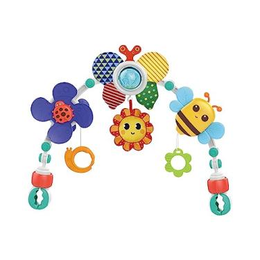 Imagem de shamjina Brinquedo de arco de de bebê dobrável para viagem, assento de carro, brinquedo sensorial, brinquedo de arco de atividade para a idade 0 3 6 9, borboleta