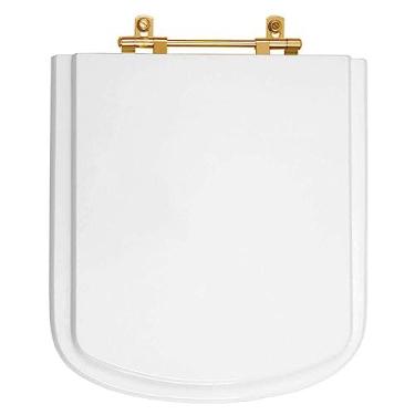 Imagem de Assento Sanitário Bali Branco para vaso Incepa Com Ferragem Dourada