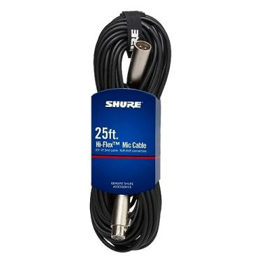 Imagem de Shure Cabo C25J Hi-Flex de 7,6 m com conectores XLR cromados, preto