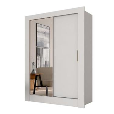 Imagem de Roupeiro Com Espelho 2 Portas Correr Betina Branco - M. Arapongas Branco