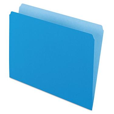 Imagem de Pendaflex - Pastas de arquivo refor adas com aba superior, corte reto, letra, azul, 100/caixa R152BLU (DMi BX