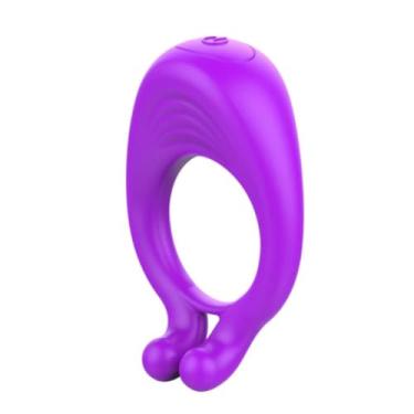 Imagem de Anel Peniano Vibratório Galo Anéis Masculino Atraso Ejaculação Estimulador do Clitóris Estimulador Ereção Brinquedos Sexuais Produtos Adultos (Roxo)