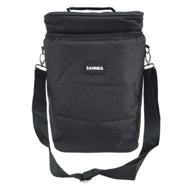 Imagem de Bolsa Térmica 2 ou 4 Divisórias Wine Bag Porta Vinho Garrafa Taça Transporte Bebida Alça de Ombro (4 divisórias)