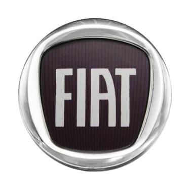 Imagem de Emblema De Volante Fiat Vermelho Palio Uno Siena Idea Strada 5cm - Mar