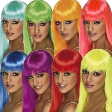 Imagem de Peruca Longa Sintética Colorida Fantasia Cosplay - B Import, VERMELHO