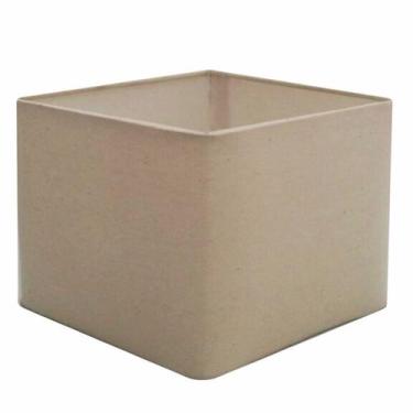 Imagem de Cúpula em tecido quadrada abajur luminária cp-4077 30/50x50cm algodão 