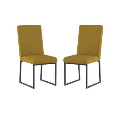 Imagem de Kit 2 Cadeiras Para Mesa De Jantar Base Industrial Preto Balaqui - Bal