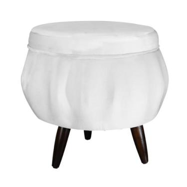 Imagem de Puff Pétala Apoio para Pés Suede - Várias Cores - Ds Estofados, Branco