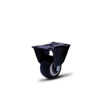 Imagem de (4pçs) RODIZIO PRETO FIXO PLACA 60X43 RODA 41MM C/ ROLAMENTO - COLSON