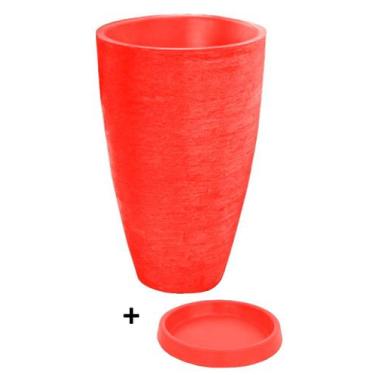 Imagem de Vaso Com Prato Planta Oval Moderno Polietileno 45x30 - BGPLASTICOS, LA