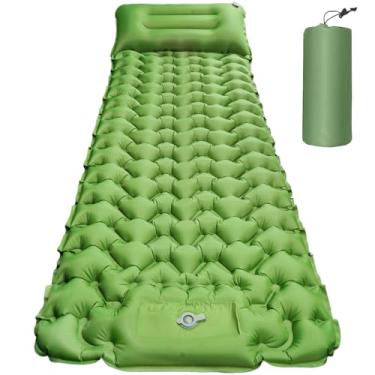 Imagem de Almofada de dormir, almofada de dormir inflável para acampamento, almofada de dormir inflável ultraleve com travesseiro, bomba embutida, última palavra para acampamento, caminhada - Airpad, bolsa de