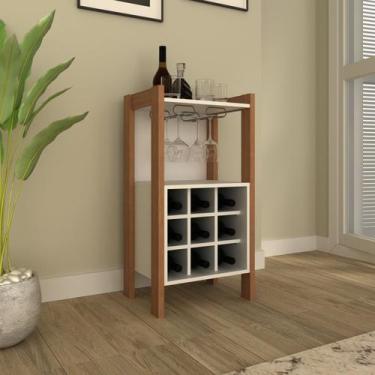 Imagem de Adega para 9 Garrafas com Suporte para Taças Az1032 - Tecno Mobili