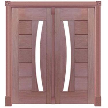 Imagem de Portal Pivotante Madeira Maciça Cedro Arana BBB Para Vidro Em Arco 340